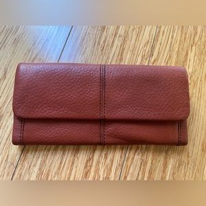 HOBO, brown pebbled leather wallet